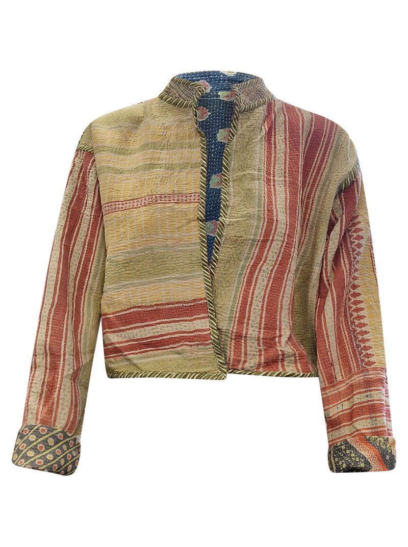 kantha vintage crop jacket chitra