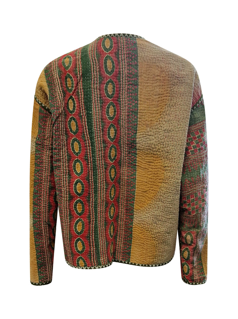 kantha vintage vest with sleeves-zari collection-saara