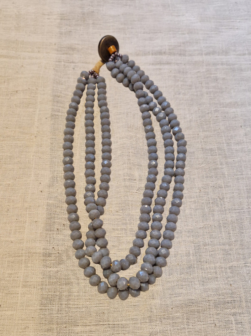 recycled glass bead necklace kala