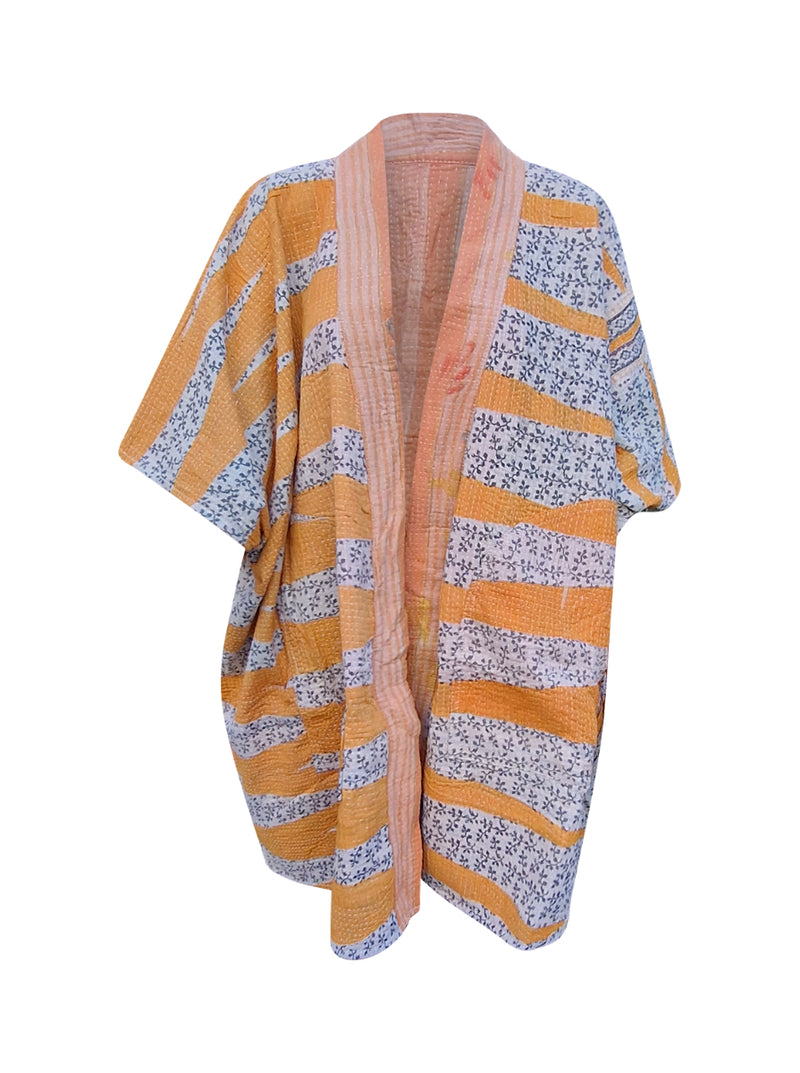 kantha reversible long poncho kriya