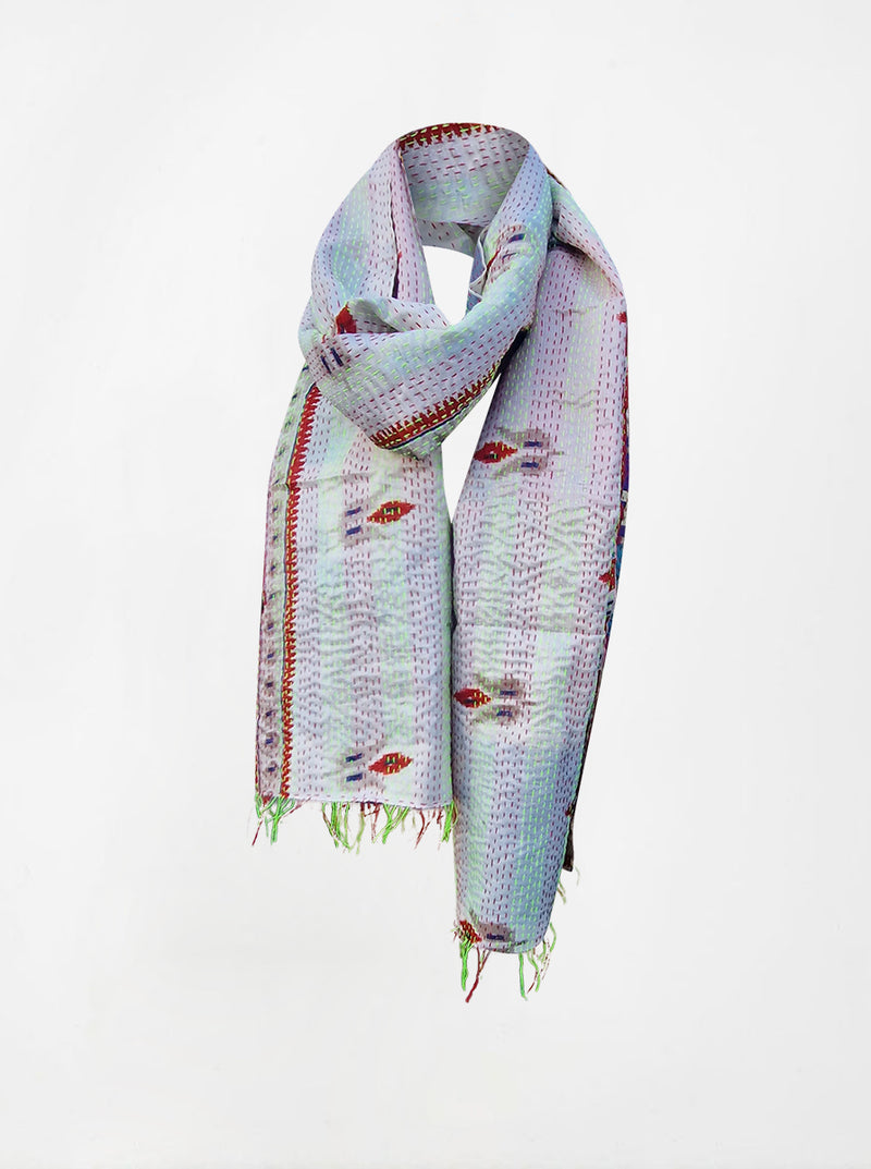kantha vintage silk scarf