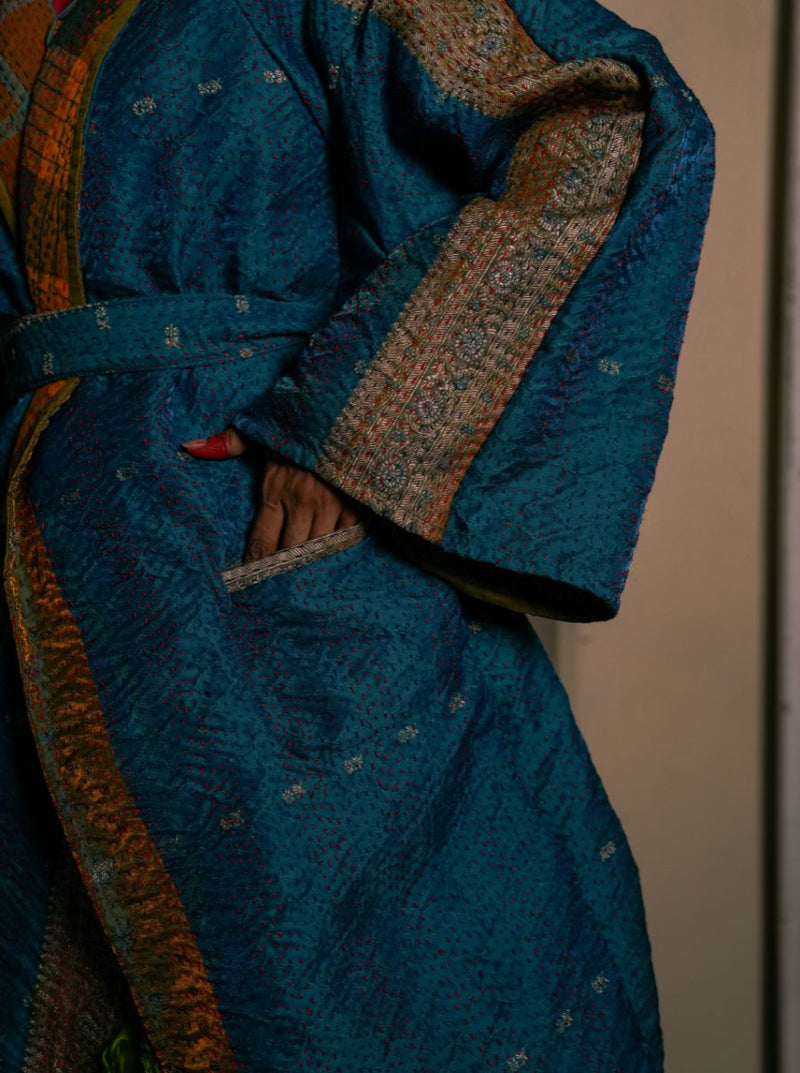 kantha vintage coat long bhavani (Zinda)
