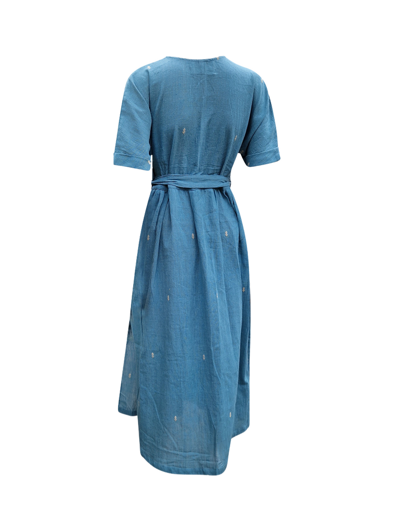 indigenous organic cotton wrap dress