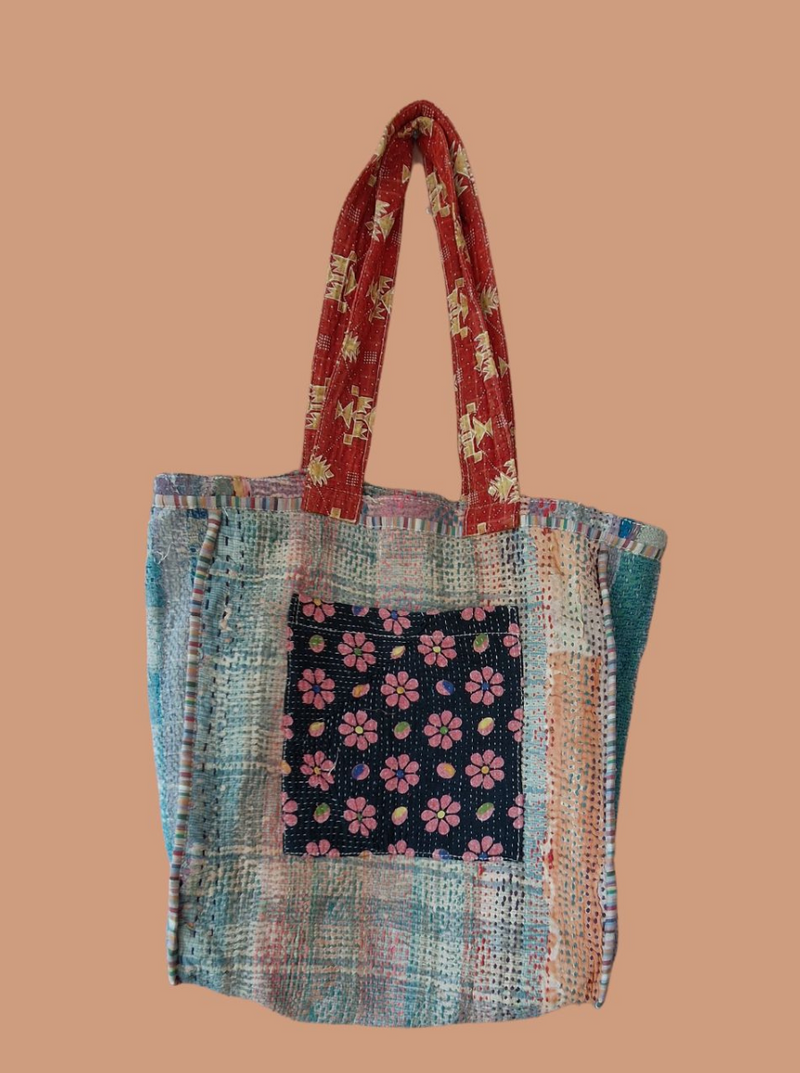kantha vintage tote