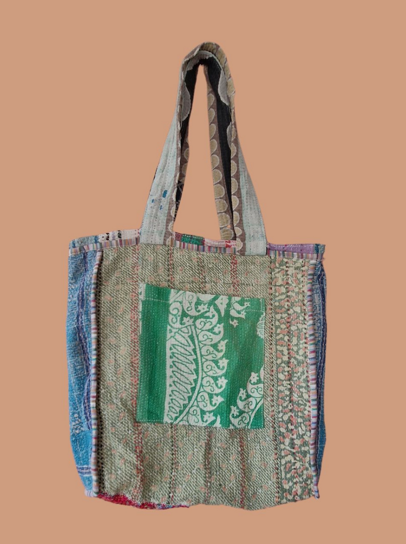 kantha vintage tote