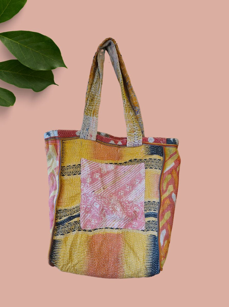 kantha vintage tote