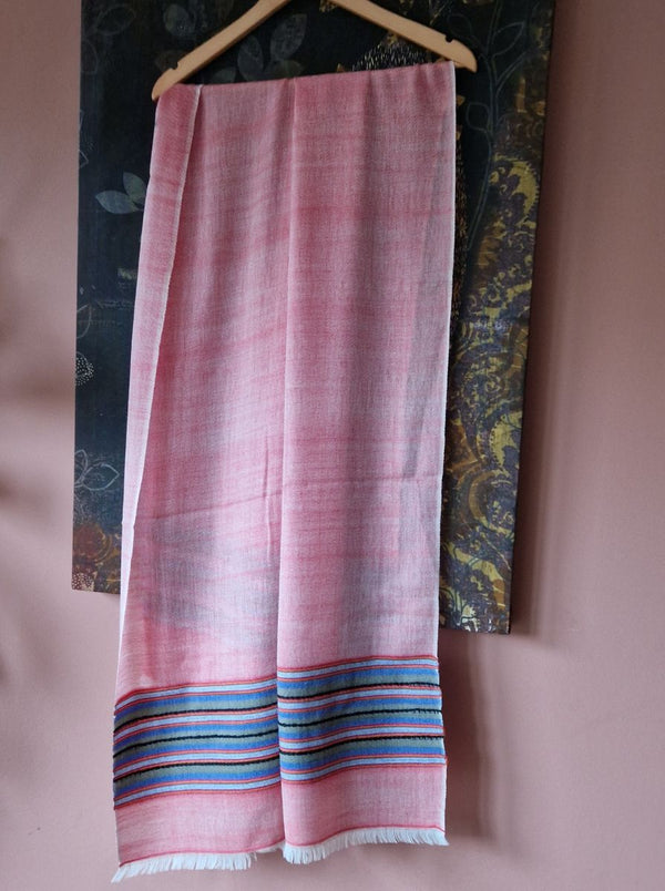 himalayan celebration shawl salmon red doru palla