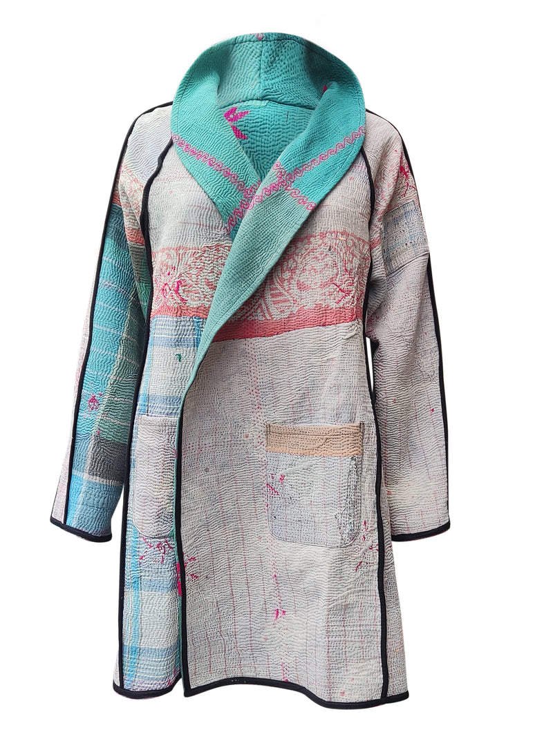 kantha vintage coat short manu