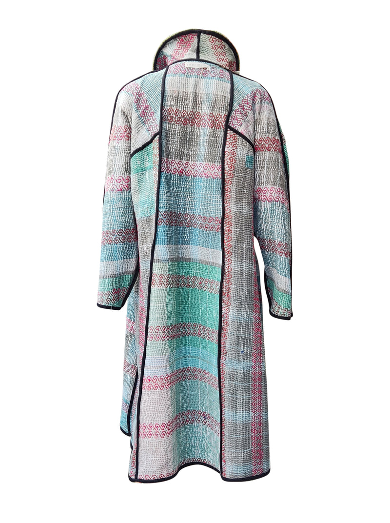 kantha vintage coat long prema