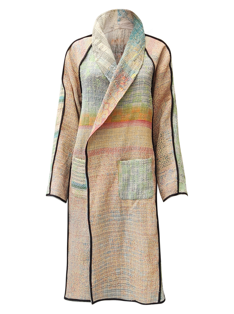 kantha vintage coat long siddhi no waste sale