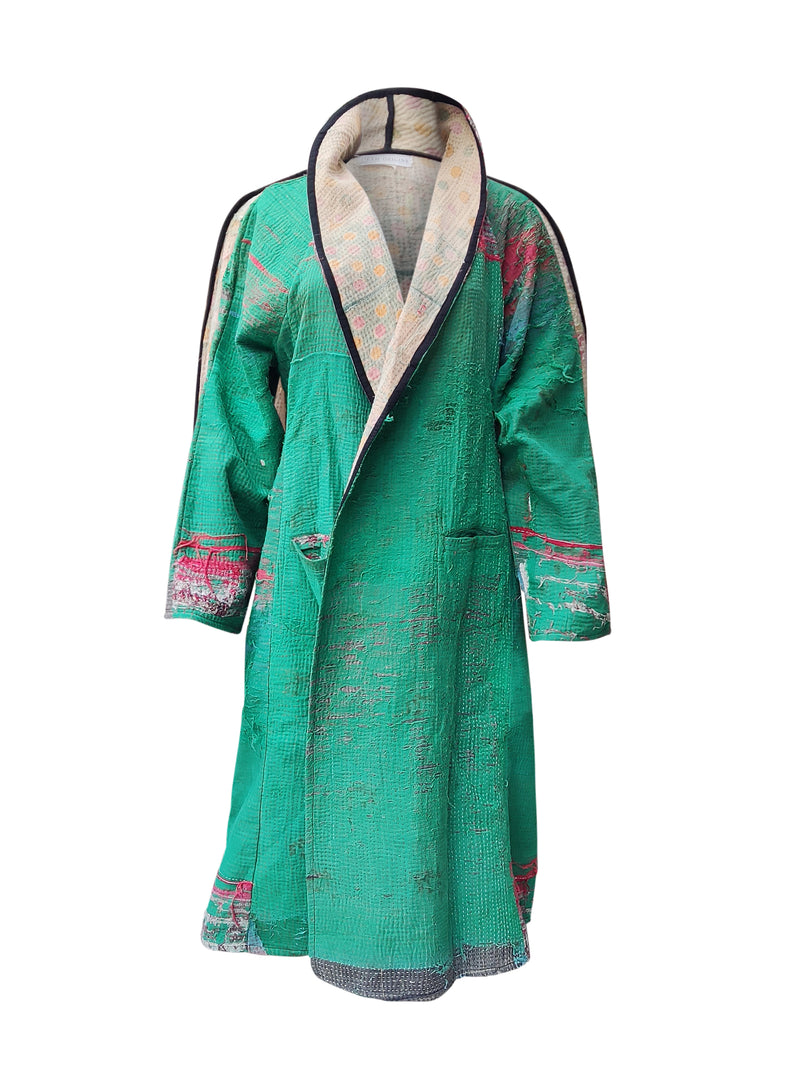 kantha vintage coat long surprise me