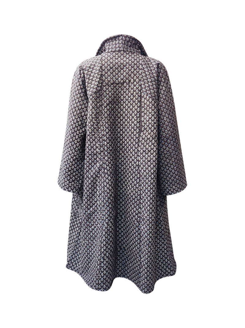 reversible recycled wool coat royal