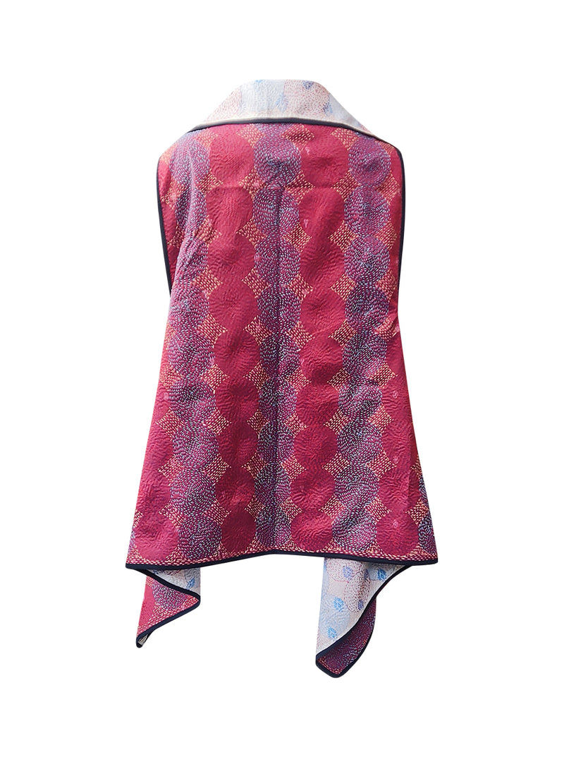 kantha vintage silk cape jinny