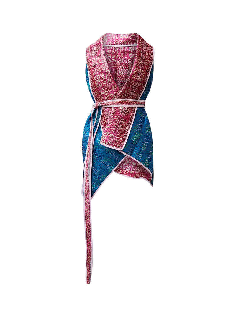 kantha vintage silk cape kareena