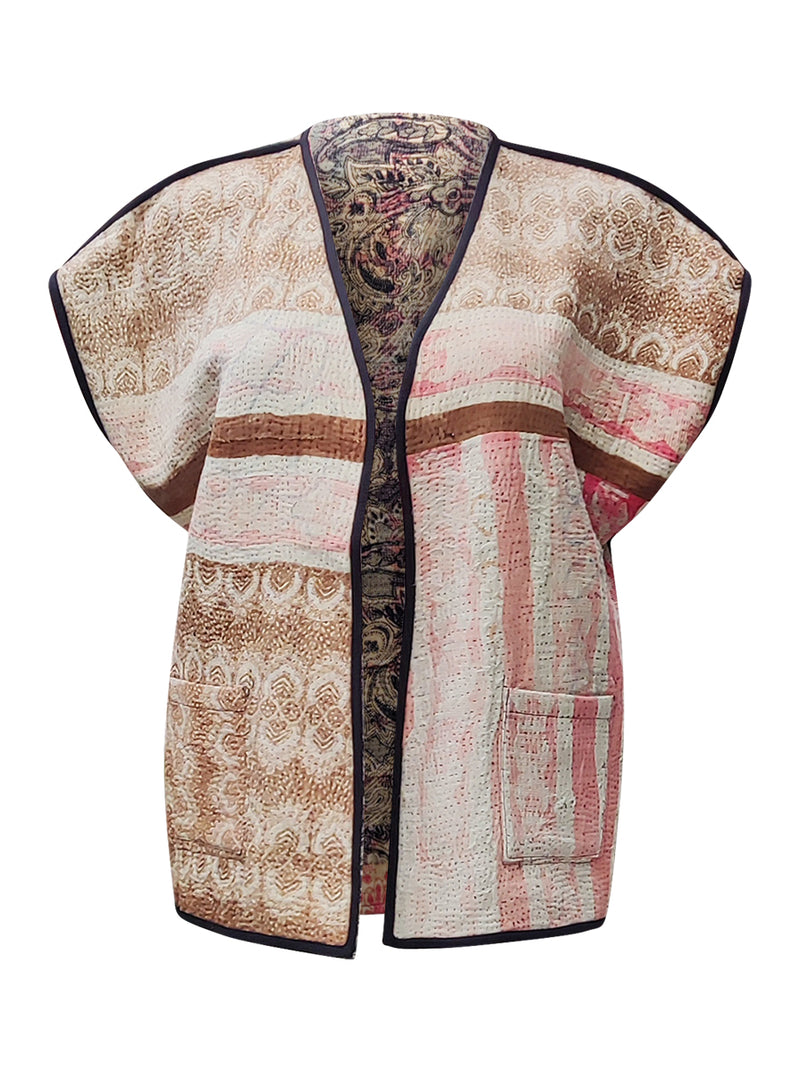 kantha reversible vest ria and sia