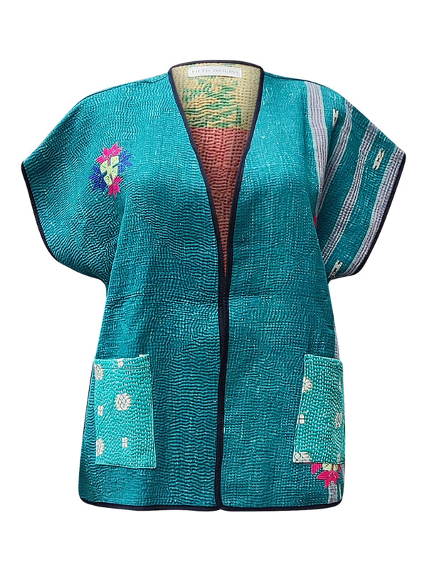 kantha reversible vest yogmaya