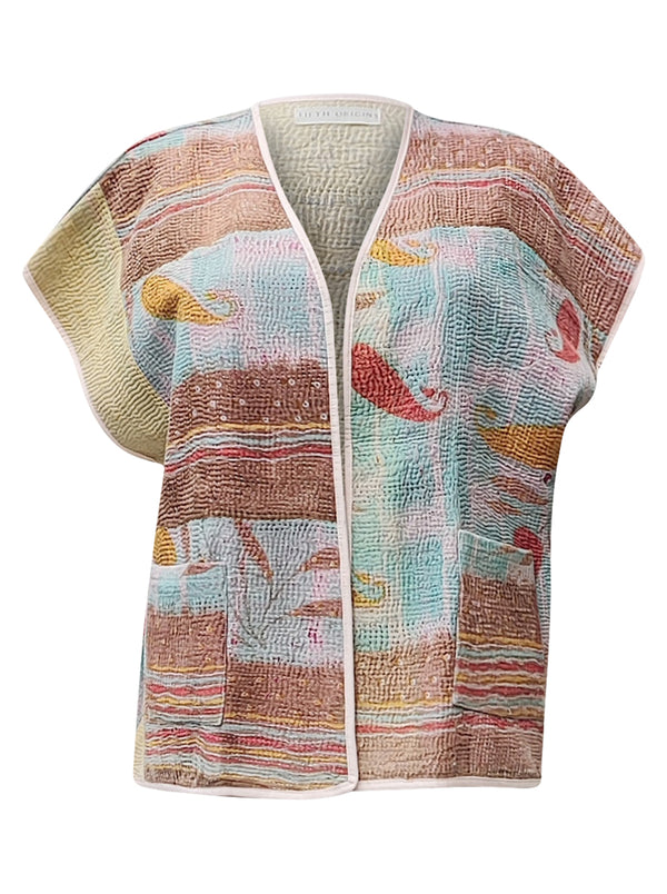 kantha reversible vest vilohit