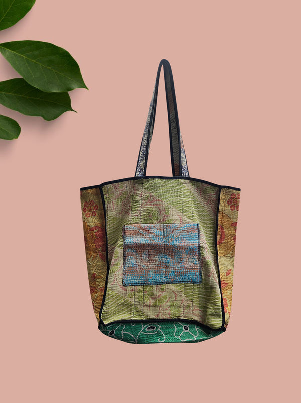 kantha vintage tote