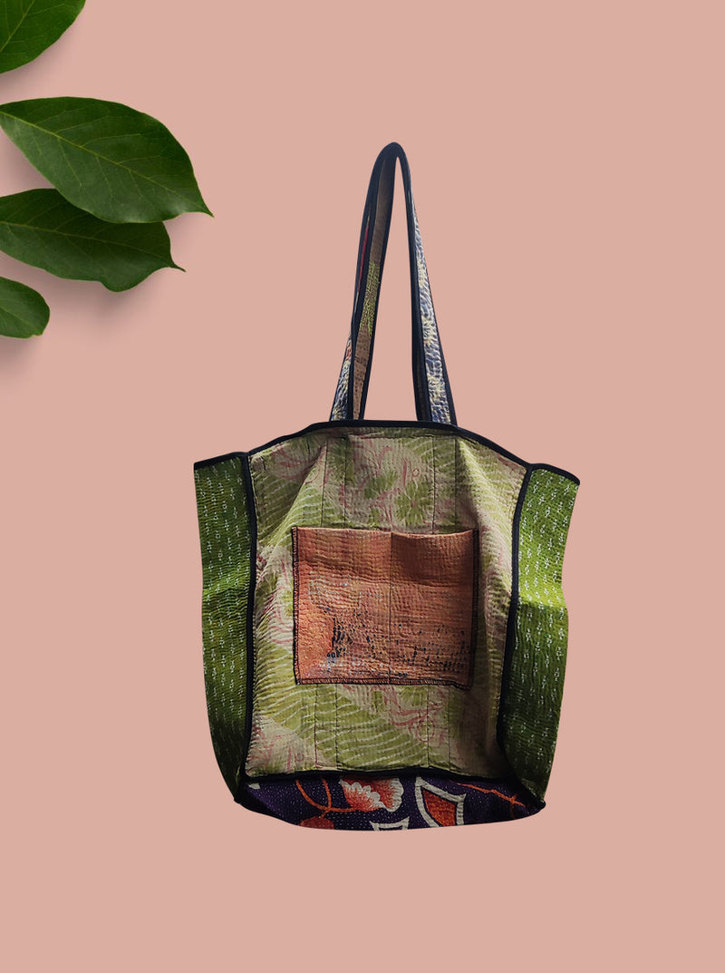 kantha vintage tote