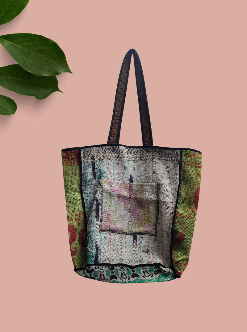 kantha vintage tote