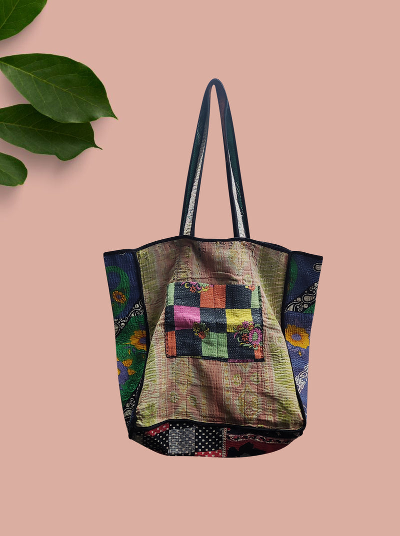 kantha vintage tote