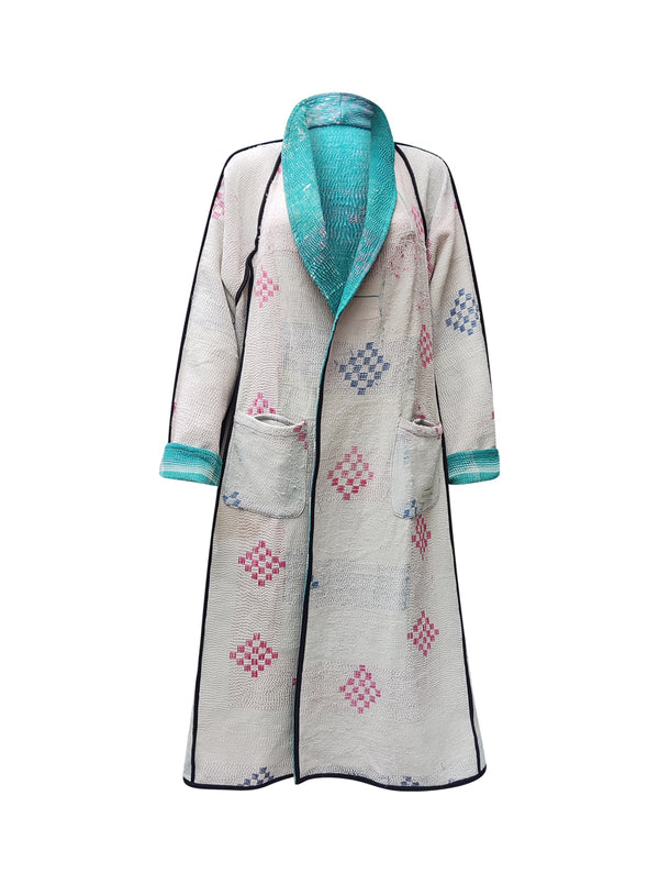 kantha vintage coat long madhusudhana