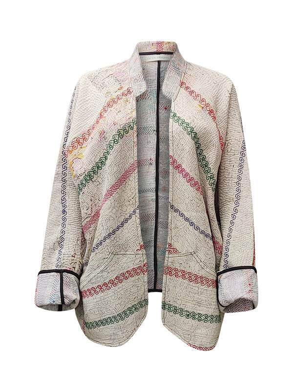 kantha vintage short jacket tribhuvana