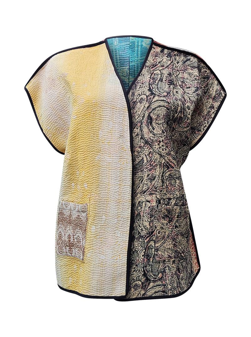 kantha reversible vest vallabha