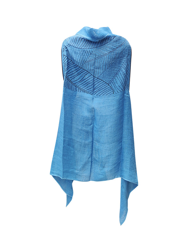 cape infinity linen azure blue zero waste edition