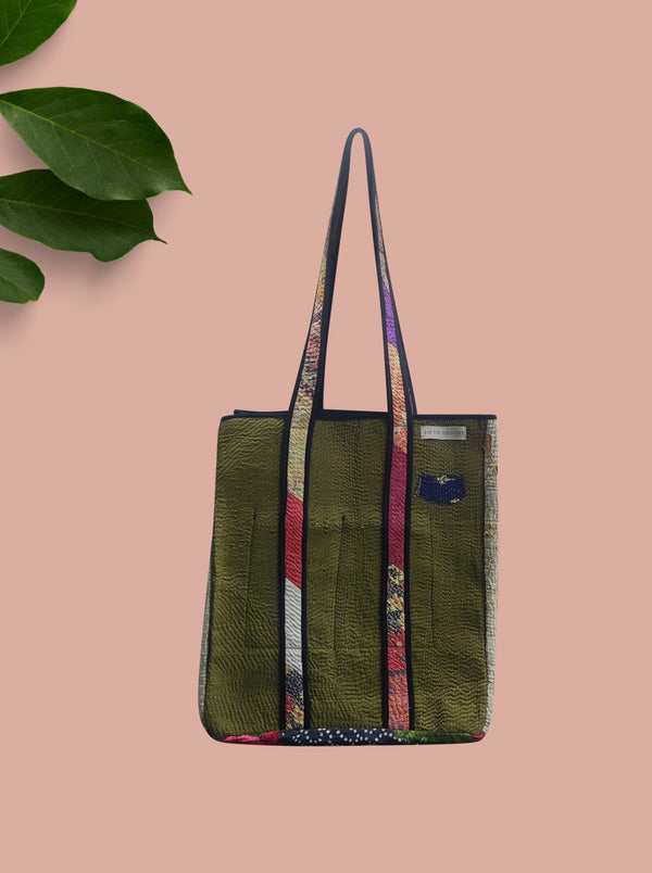 kantha vintage tote dhuni