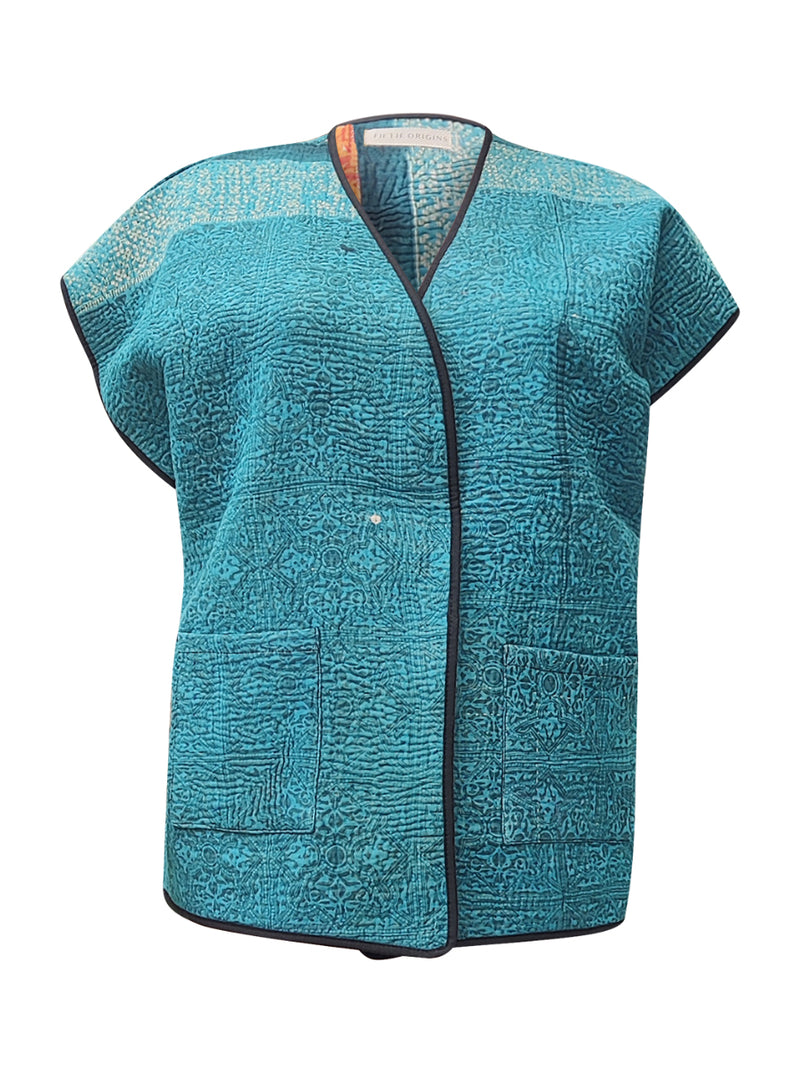 kantha reversible vest avni