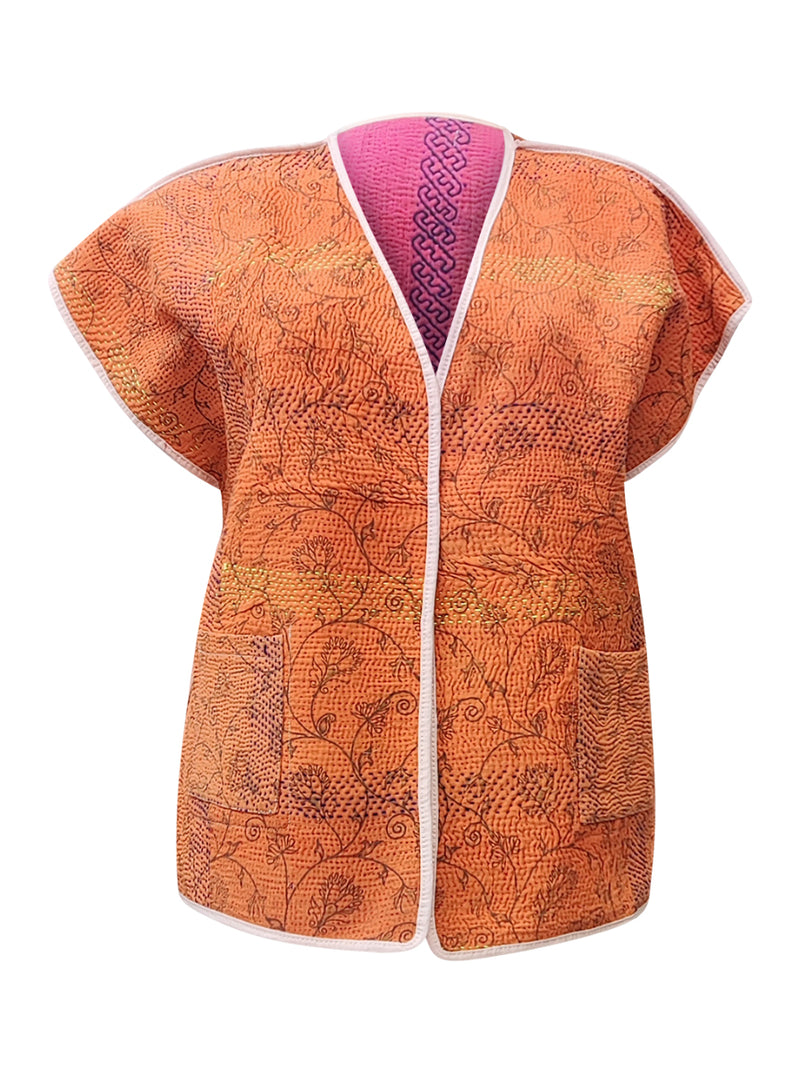 kantha reversible vest navya