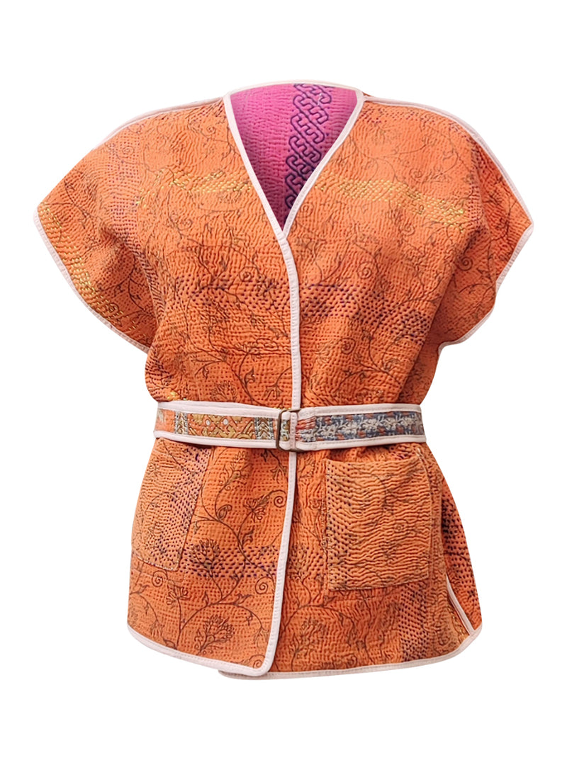 kantha reversible vest navya