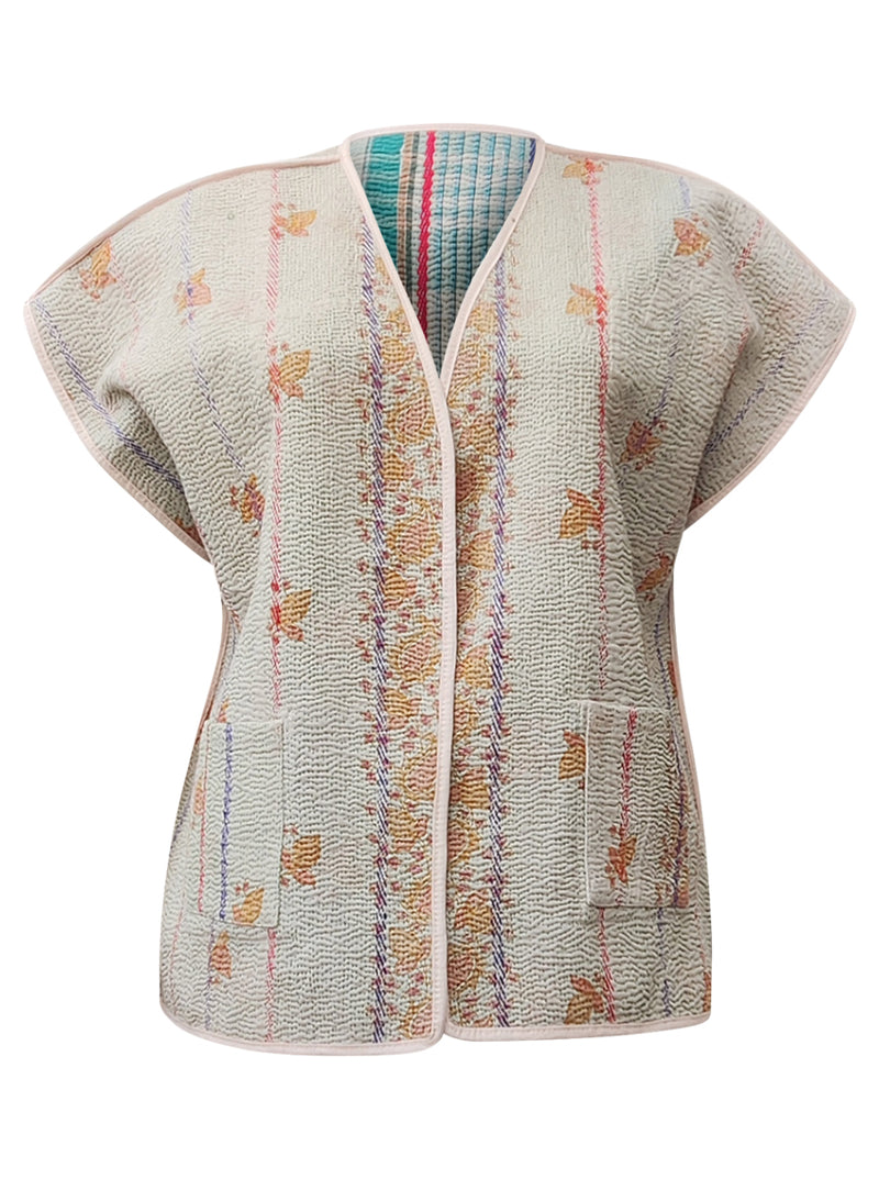 kantha reversible vest saanvi