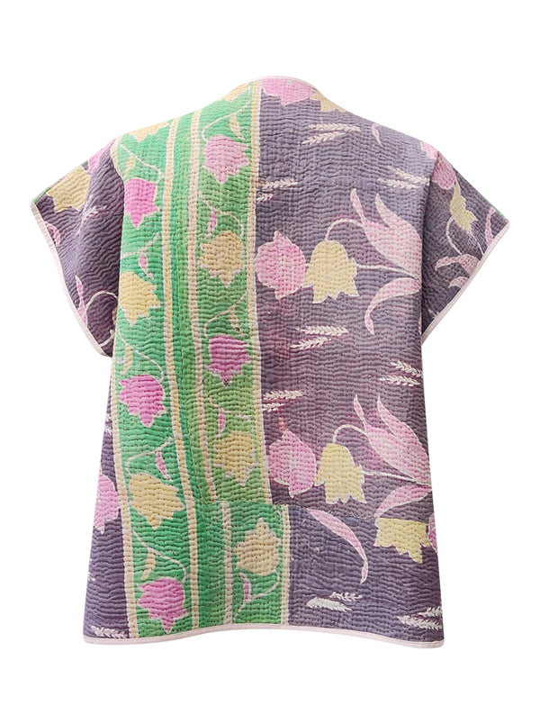 kantha reversible vest no waste sale meera