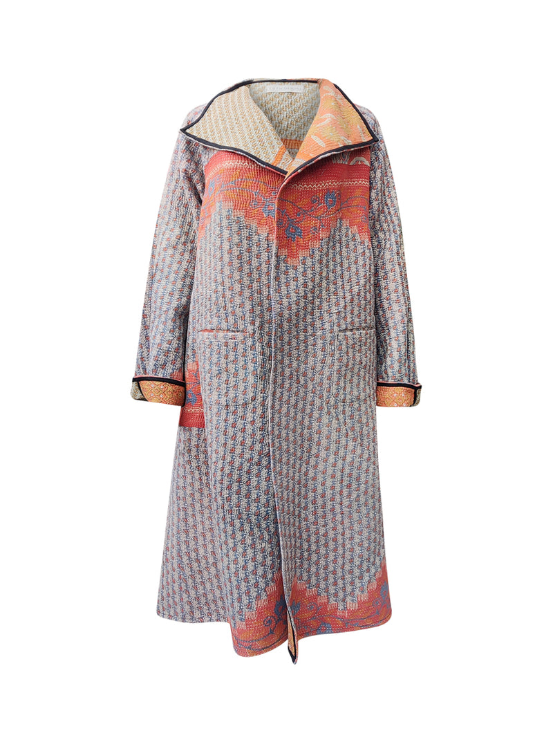 kantha vintage dress coat long yashvi