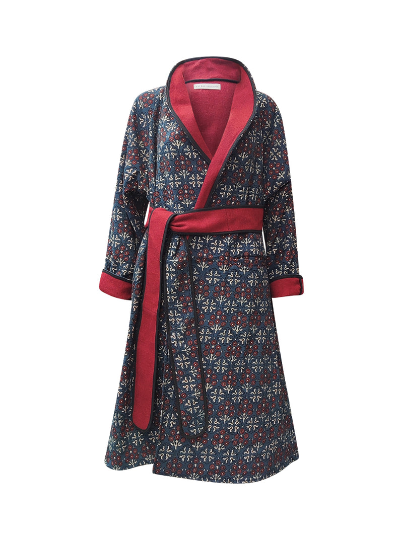 reversible recycled wool coat maroon