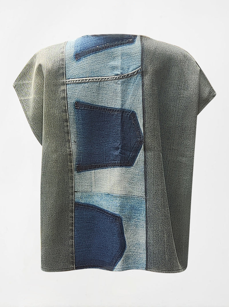 waste to wonder recycled denim vest miranda