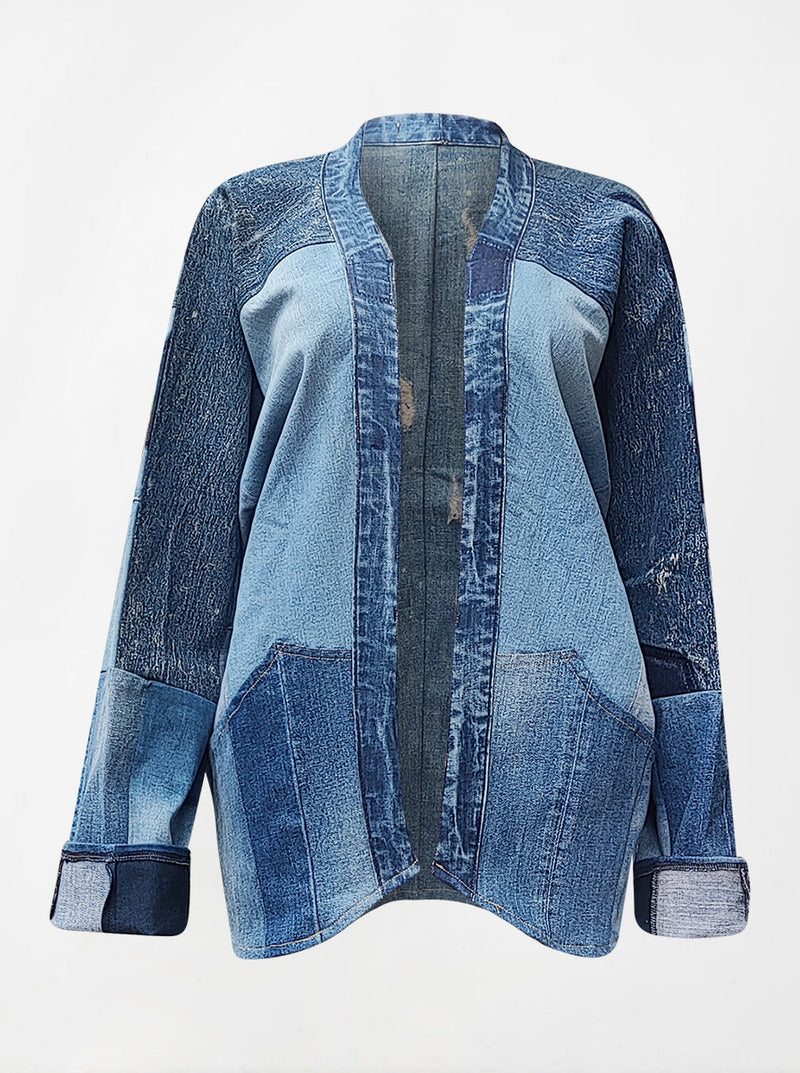 waste to wonder recycled denim short jacket kyra