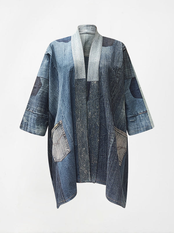 waste to wonder recycled denim kimono charlotte