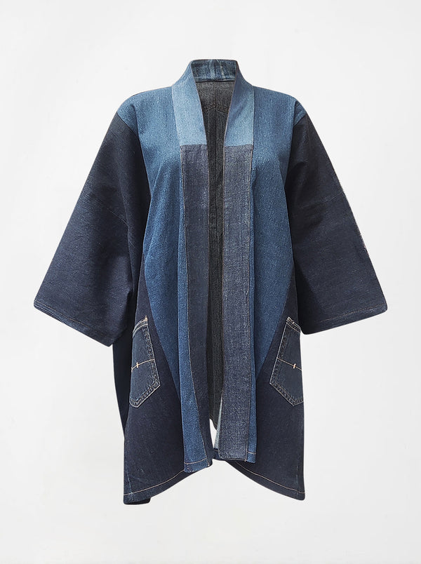 waste to wonder recycled denim kimono elizabeth