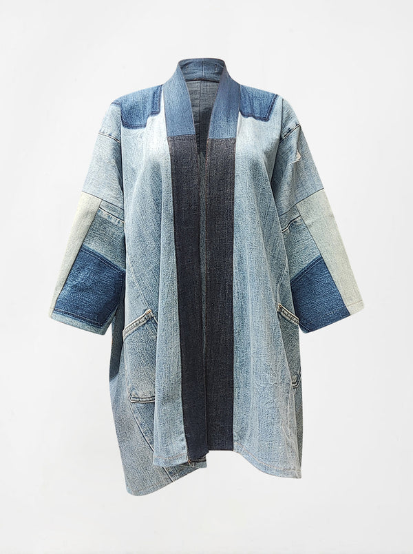 waste to wonder recycled denim kimono hazel