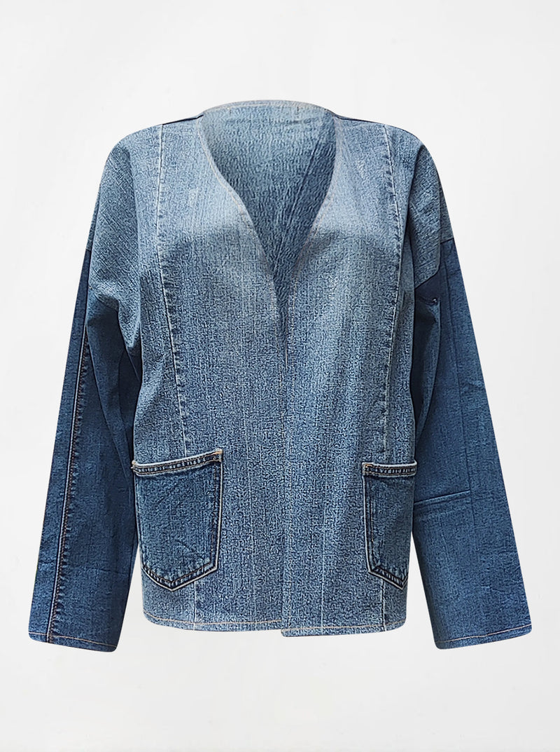 waste to wonder recycled denim vest with sleeves linda