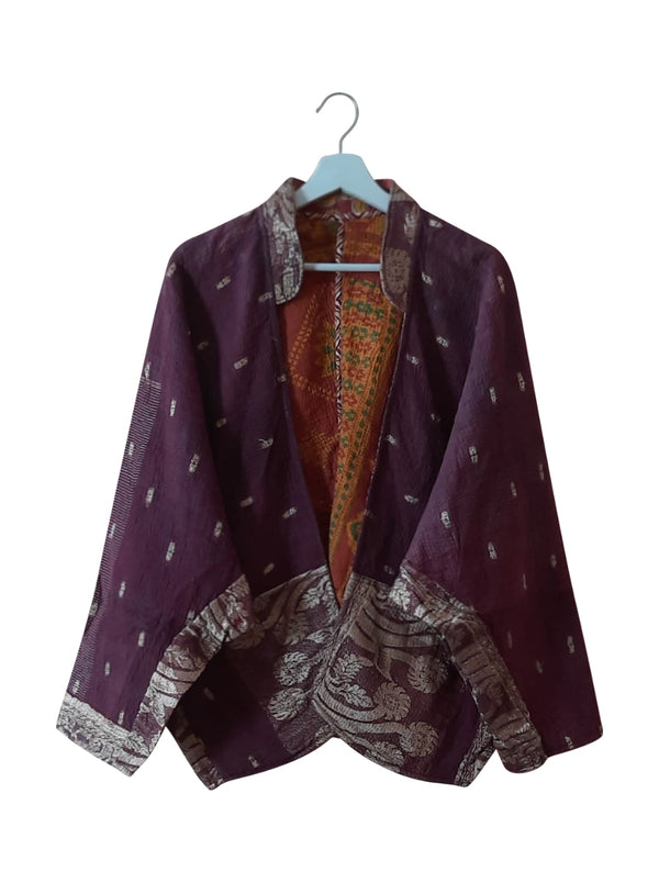 kantha vintage short jacket zoya (sonar)