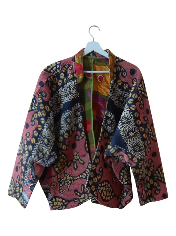 kantha vintage short jacket geeta (sonar)