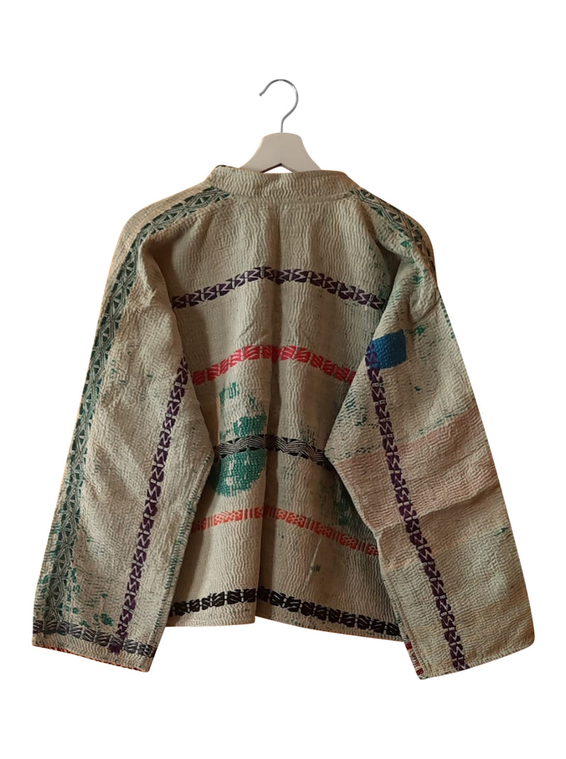 kantha reversible collar vest shrima (sonar)