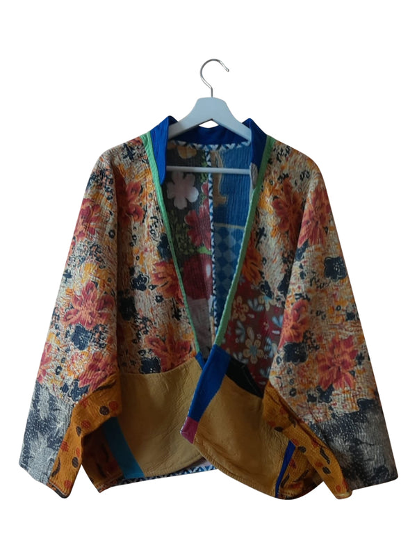 kantha vintage short jacket ramya (sonar)